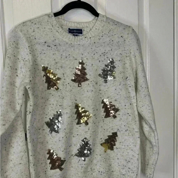 Karen Scott Petite Sequined-Tree Sweater, Created for Macy's. - Picture 7 of 11